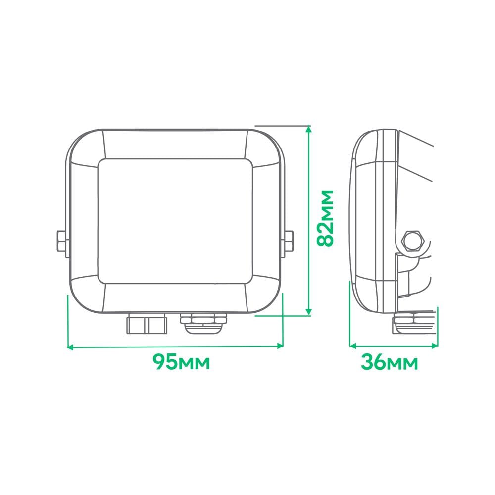 Прожектор светодиодный ARDERO LL-4010ARD PRO 10W 1000Lm 6500K - фото 3