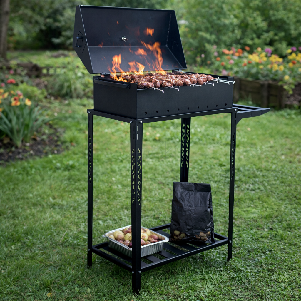 Мангал-барбекю Jooki Прометей на 9 шампуров 4 мм на дровнице (10114)