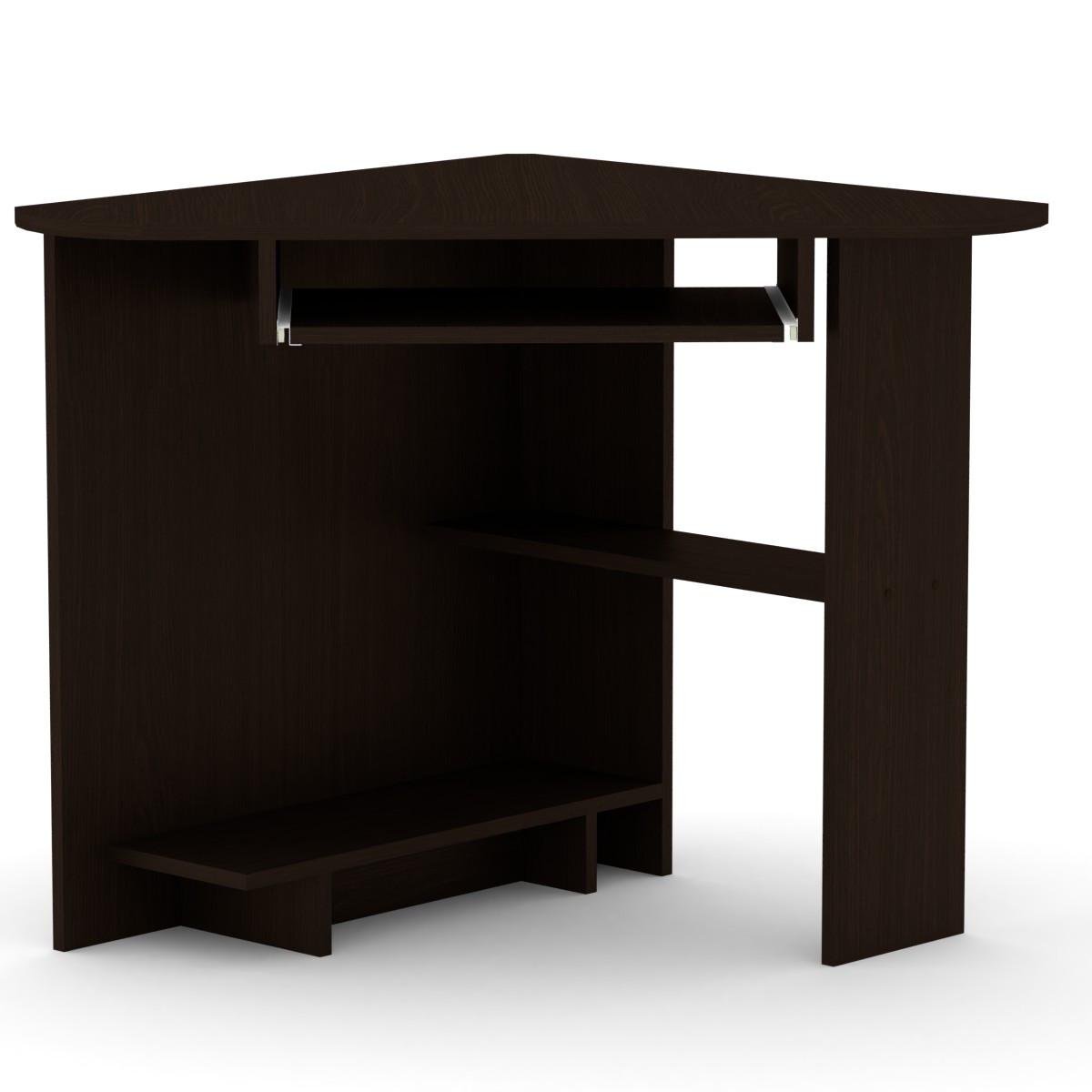 Стол компьютерный угловой Компанит СУ-15 76х75х73,6 см Венге темный (26555029)