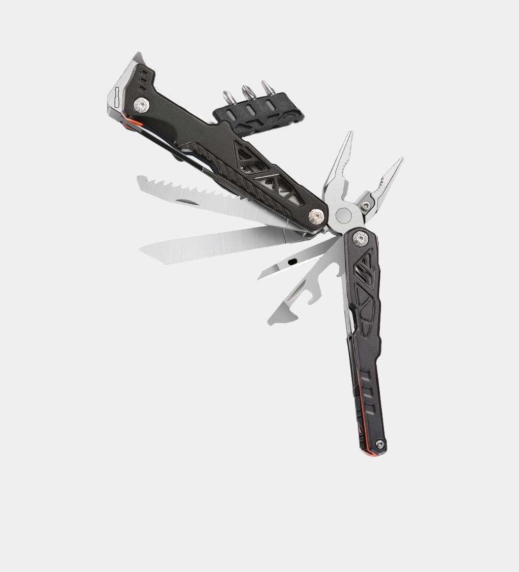 Мультитул туристичний багатофункціональний портативний складний Black (24064925)