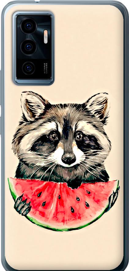 Чехол на Vivo V23e Енотик с арбузом (4605u-2641-42517)