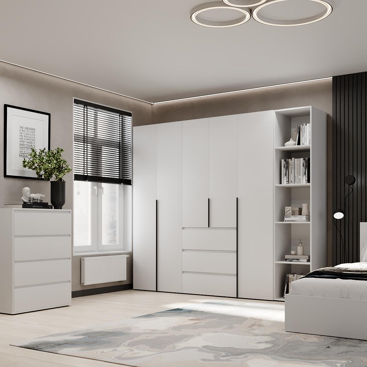 Шкаф распашной комбинированный ART IN HEAD №14 Light 2400x500x2200 мм Белый бриллиант (GALTK0141000000) - фото 3