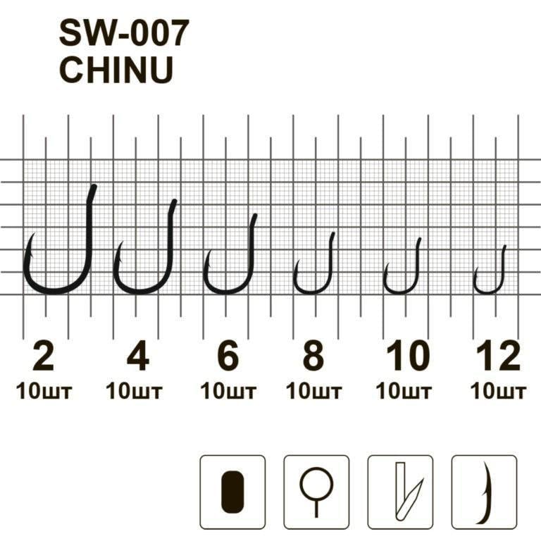 Крючки MiniMax Сhinu SW-007 №4 10 шт. - фото 3