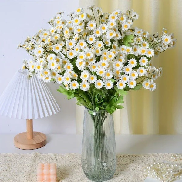 Искусственные цветы для декора Ромашки из пяти веток (C00688-1) - фото 3 Искусственные цветы для декора Ромашки из пяти веток (C00688-1) - фото 3