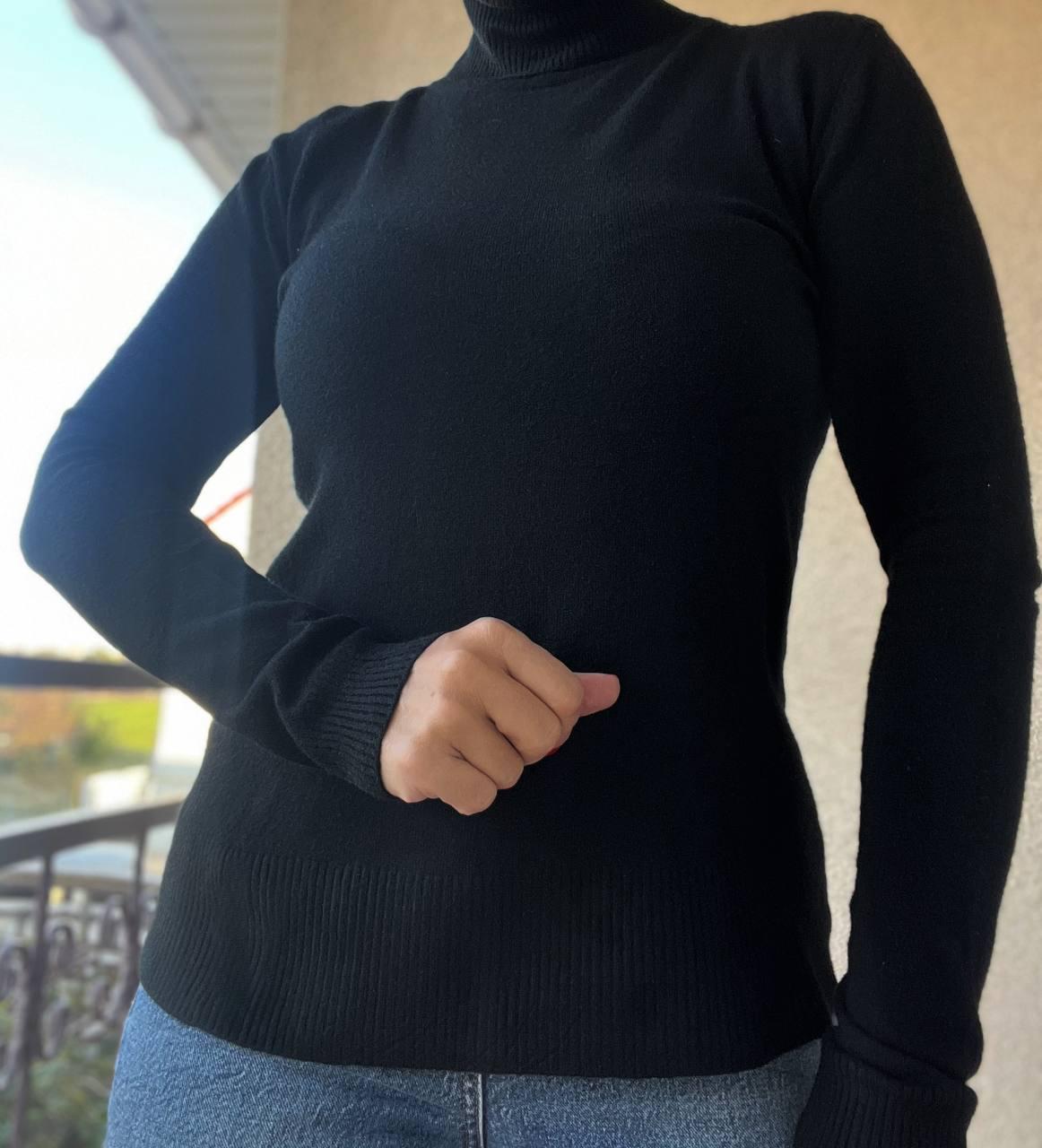 Гольф жіночий A-N 202 водолазка високе горло OS Чорний (3027) - фото 2