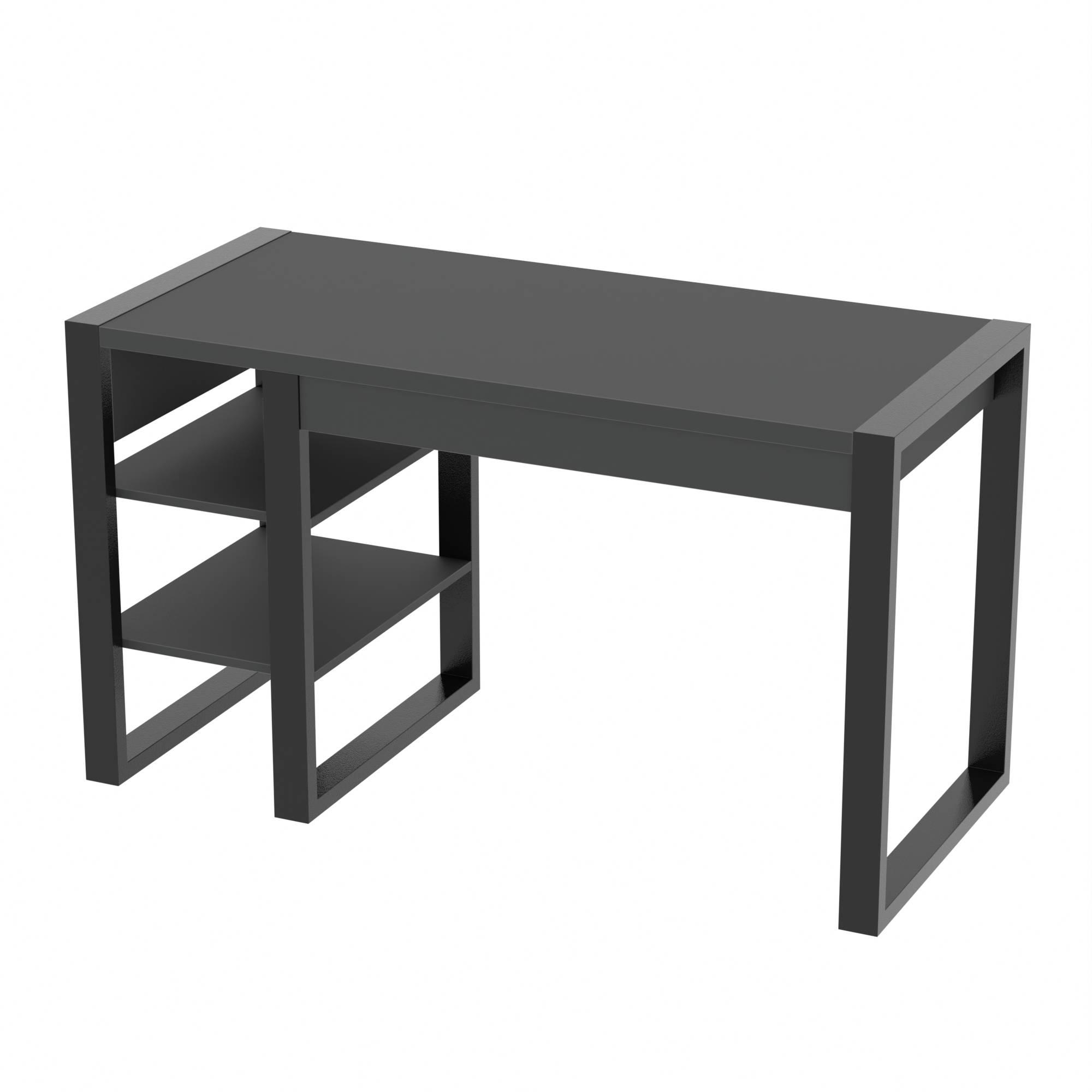 Стіл офісний Неман ВОЛЬФ 1200x600x750 мм Антрацит/Чорний (10251)