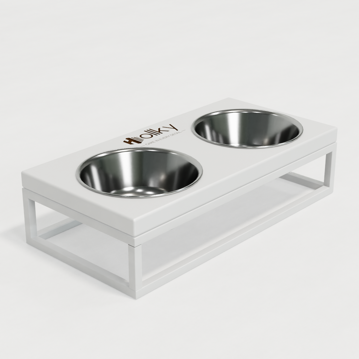 Миски на подставке для маленьких собак и котов Hollky Base S 2х0,45 л (BS-36187-WHWH) - фото 6 Миски на подставке для маленьких собак и котов Hollky Base S 2х0,45 л (BS-36187-WHWH) - фото 6