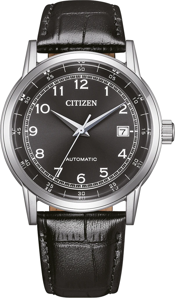 Наручные часы мужские Citizen NJ0210-05E механические со стальным корпусом и черным циферблатом