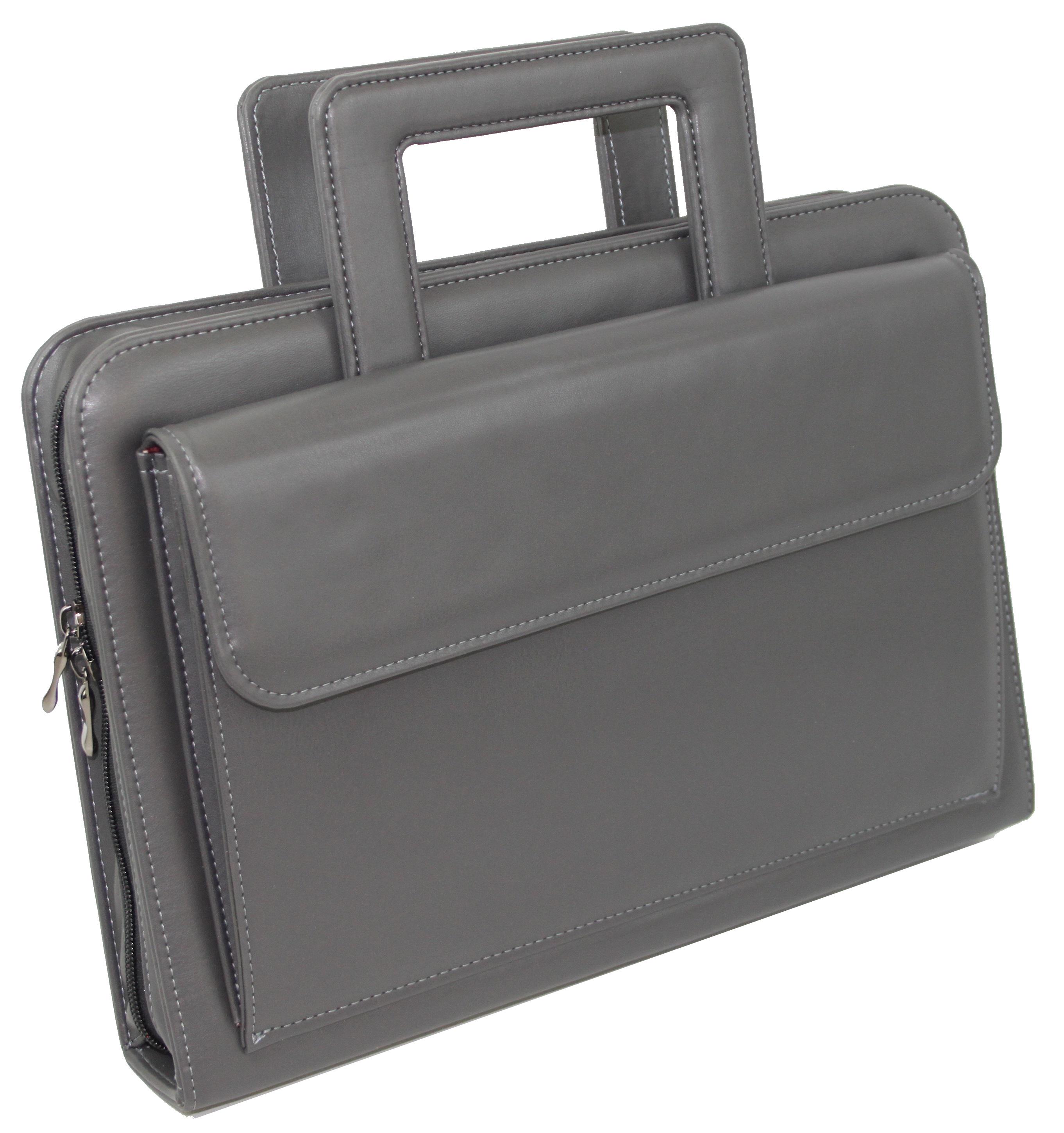 Папка деловая Portfolio для документов из экокожи Серый (Portak-15 grey)