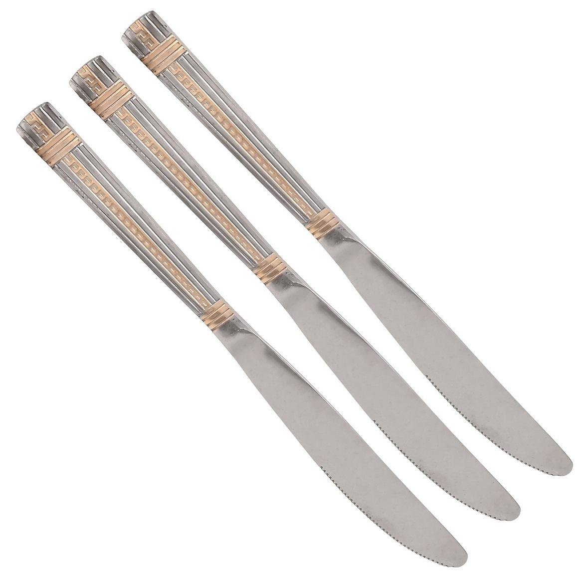 Набор столовых ножей Stenson Egypt Gold из нержавеющей стали 3 шт. (30445)