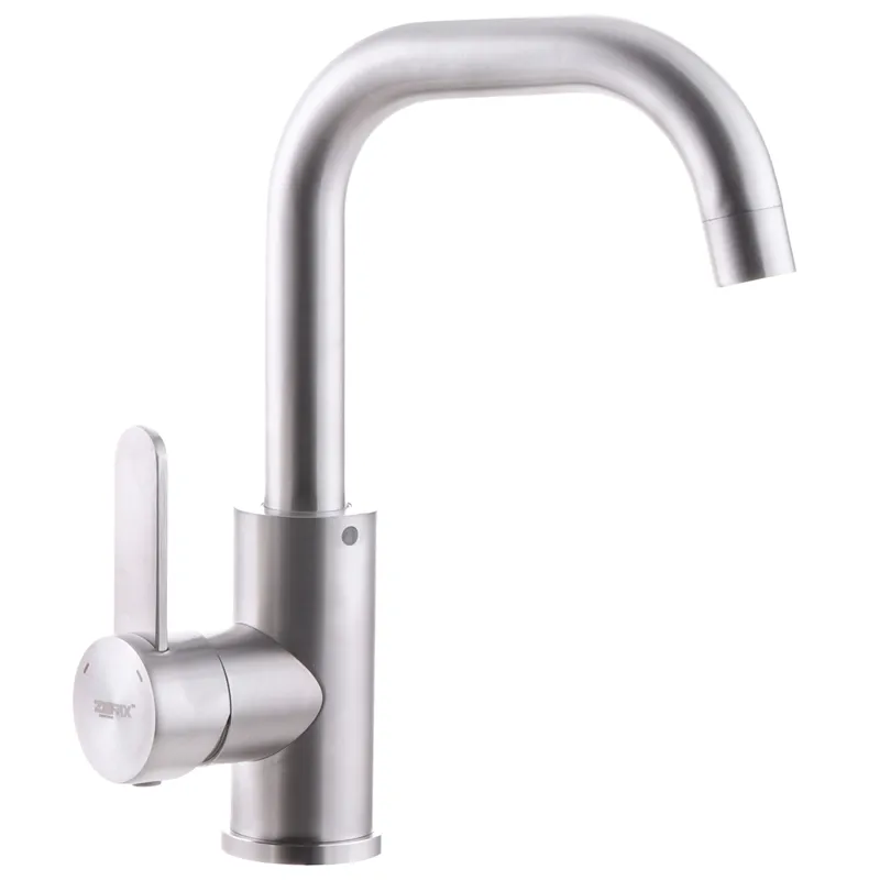 Смеситель для умывальника Zerix SAS-001G из нержавеющей стали (ZX3121)