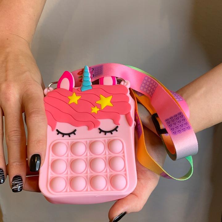 Сумочка Pop It Единорог антистресс Розовый - фото 4