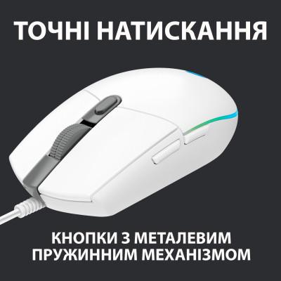 Комп'ютерна мишка Logitech G102 Lightsync White (910-005824) - фото 7