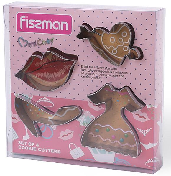 Набор форм для вырубки печенья Fissman Girl нержавеющая сталь 4 шт. (FN-8568)