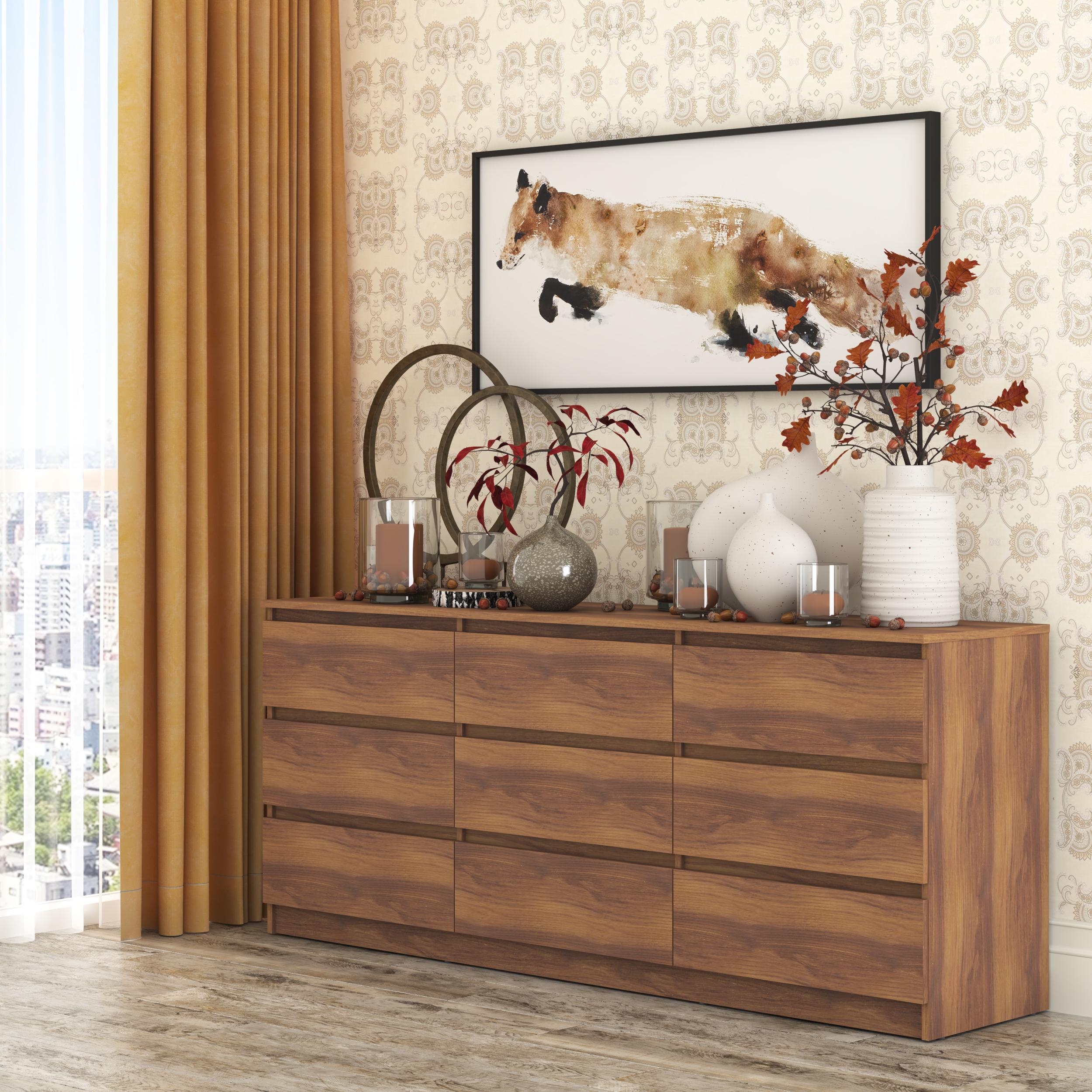 Комод в гостиную MebelStar Нео 9Ш 180x43x75,5 см Дуб янтарный (MBS-1324) Комод в гостиную MebelStar Нео 9Ш 180x43x75,5 см Дуб янтарный (MBS-1324)