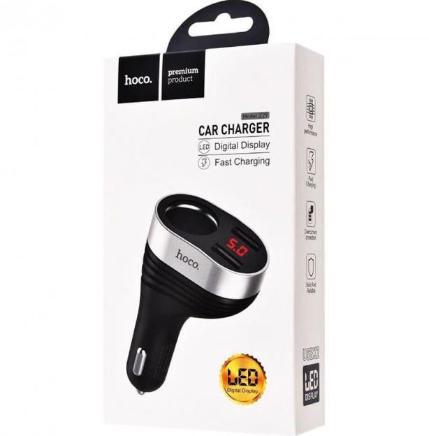 Автомобильный разветвитель для прикуривателя Hoco Z29 2xUsb 3.1A Черный (10293061) - фото 4 Автомобильный разветвитель для прикуривателя Hoco Z29 2xUsb 3.1A Черный (10293061) - фото 4