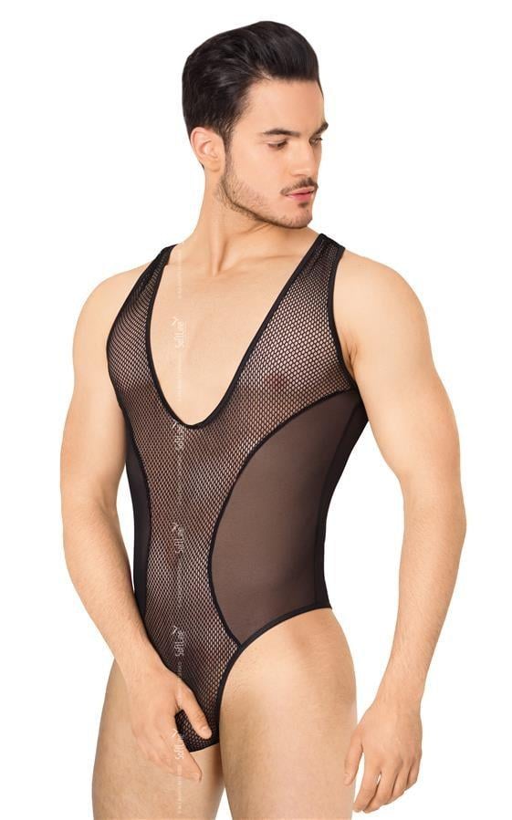 Мужской боди SoftLine Body 4609 M/L Черный