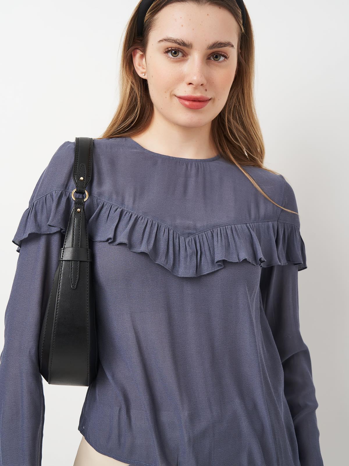 Блуза р. 38 Сіро-синій (2001074ral) - фото 4 Блуза р. 38 Сіро-синій (2001074ral) - фото 4