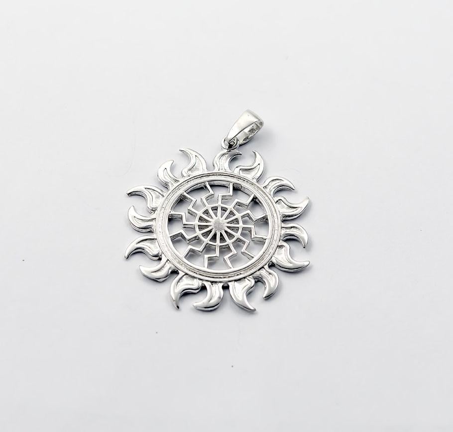 Кулон оберег Maxi Silver 7797 Черное солнце (87797)