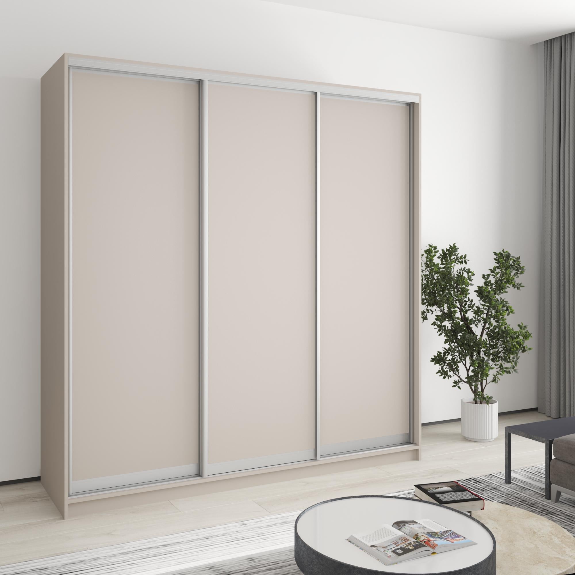 Шкаф-купе трехдверный MebelStar Комбо AL 3 ДСП 200x45x240 см Кашемир (MBS-1667) Шкаф-купе трехдверный MebelStar Комбо AL 3 ДСП 200x45x240 см Кашемир (MBS-1667)
