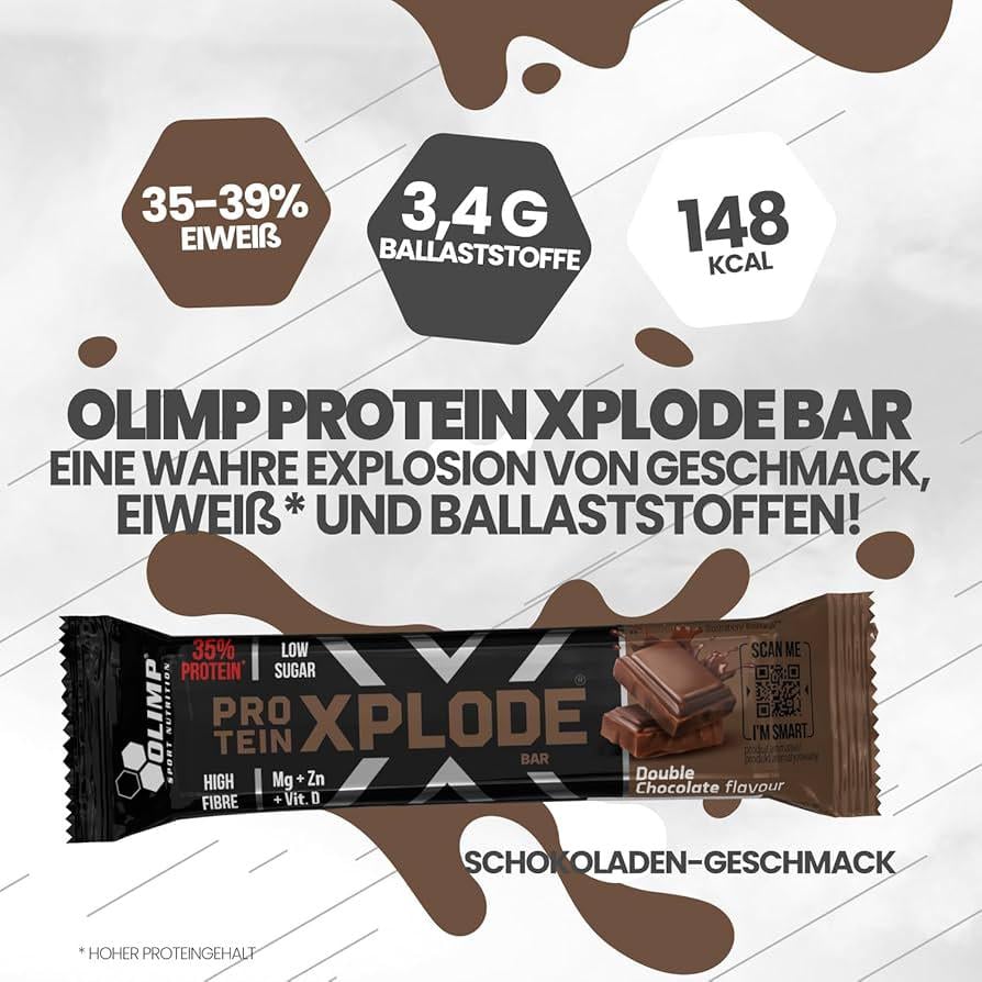 Батончик протеиновый Olimp Protein Xplode bar двойной шоколад 25 шт. 40 г - фото 2