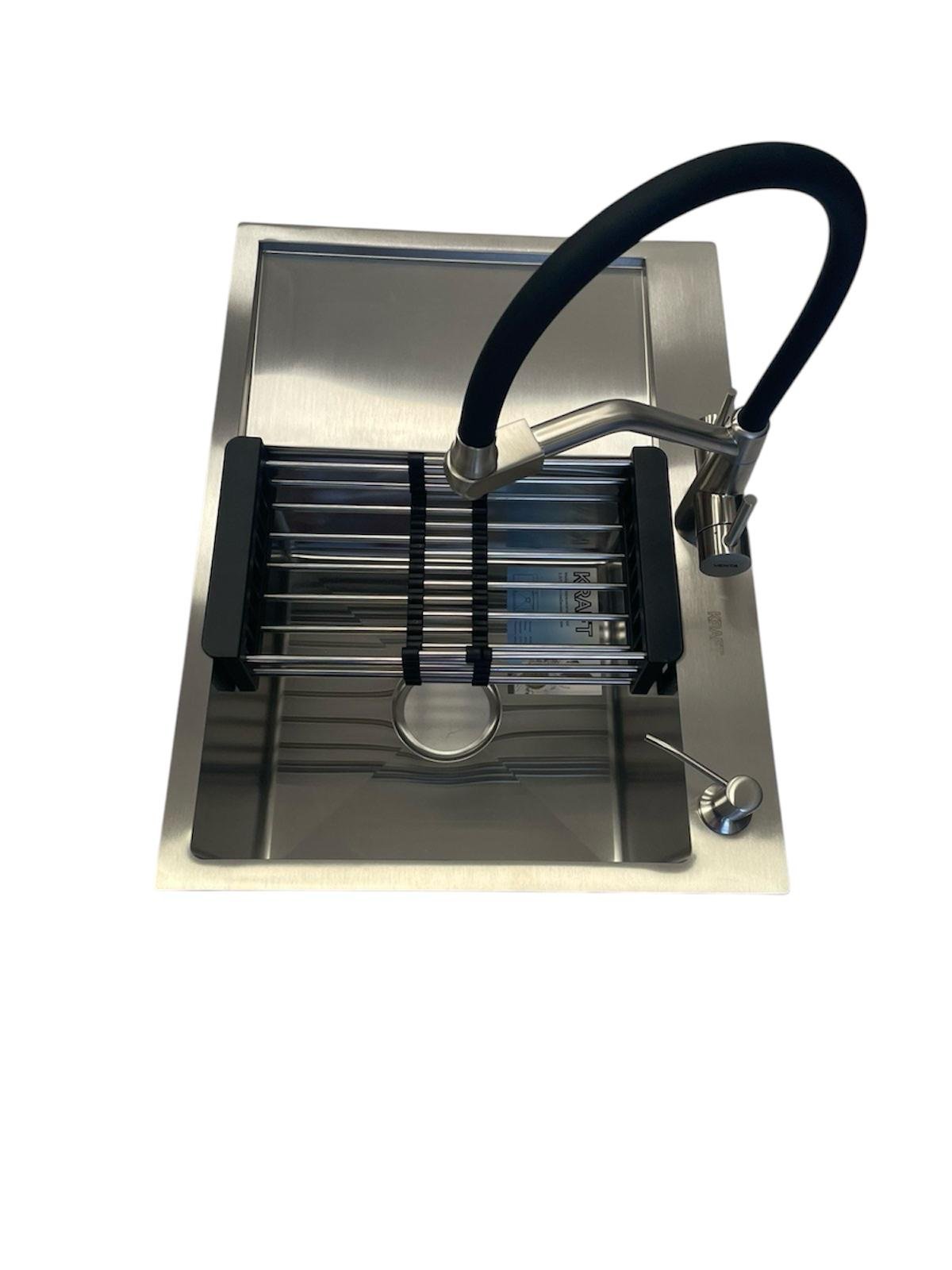 Мойка для кухни Kraft 6548 BRS правая/смеситель с фильтром воды VENTA BK823AB