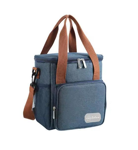 Сумки-холодильник з ремінцем на плече та кишенею для їжі 8 л Синій (25036785)