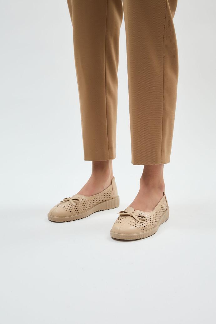 Балетки ALLSY шкіряні р. 38 Бежевий (196095) - фото 2 Балетки ALLSY шкіряні р. 38 Бежевий (196095) - фото 2