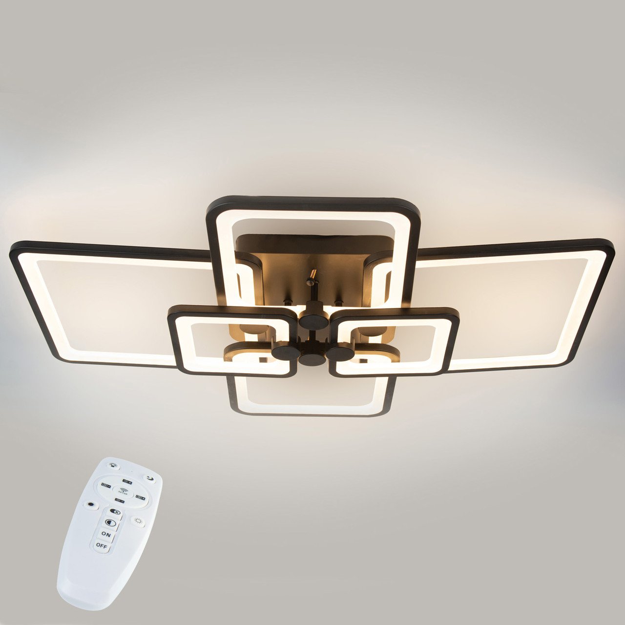 Люстра LED стельова Sunlight 5338/2+2+2 Чорний