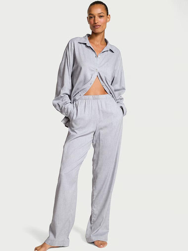 Пижама модал Victoria's Secret Modal Soft Long Pajama Set Regular XS Серый (27124518)