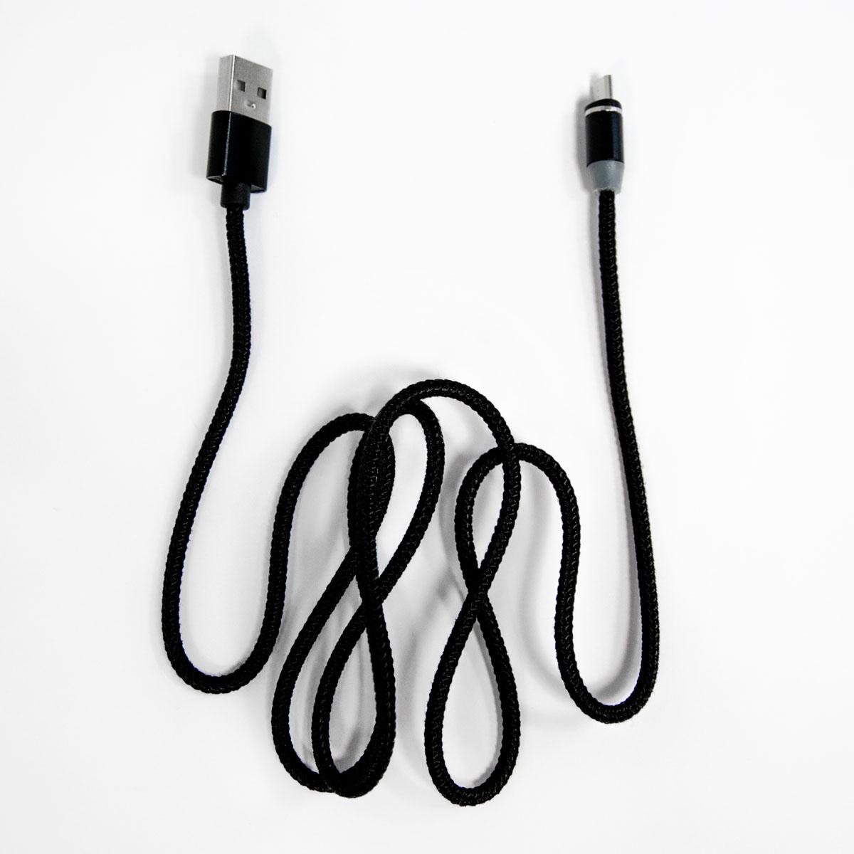 Магнитный кабель для зарядки Type-C/Lightning/MicroUSB X-Cable 95 см Черный (1008982-Black) - фото 6