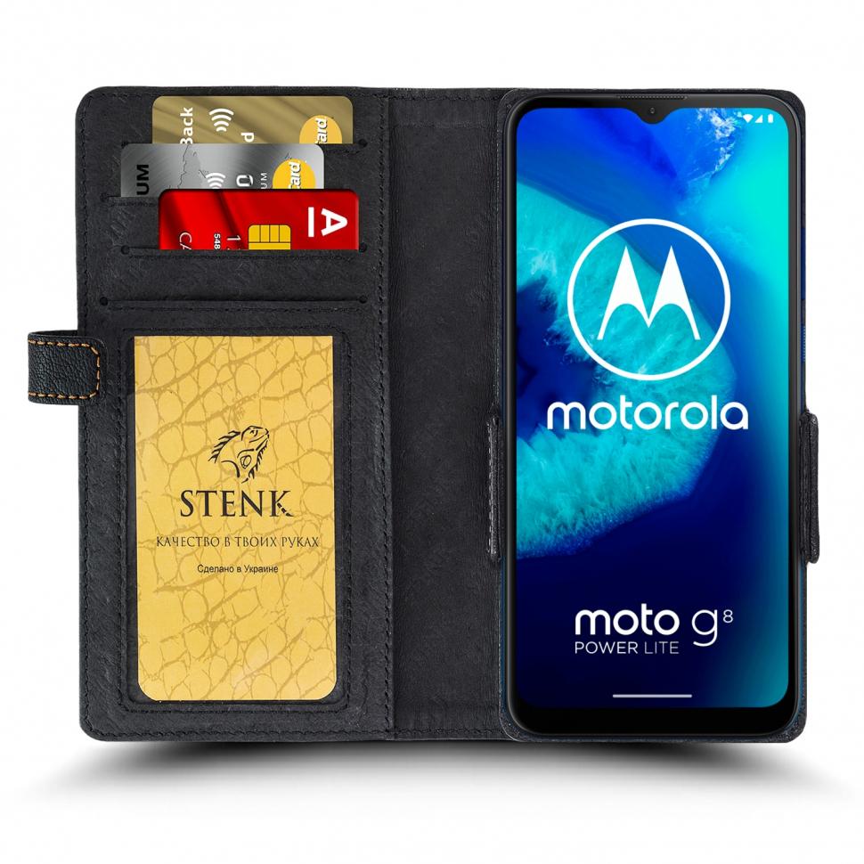 Чехол книжка Stenk Wallet для Motorola Moto G8 Power Lite Черный (67264)