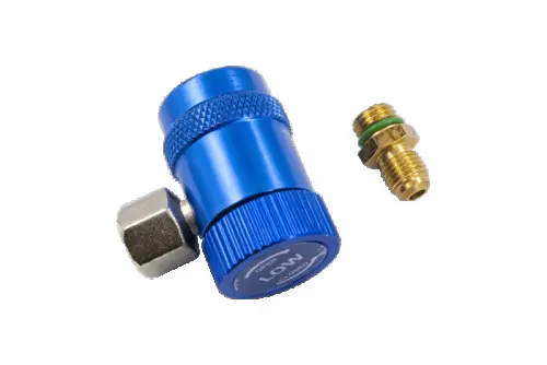 Муфта быстросъемная HC-ML-1234 для автокондиционеров R-1234yf/R-134a 1/4 Синий Муфта быстросъемная HC-ML-1234 для автокондиционеров R-1234yf/R-134a 1/4 Синий