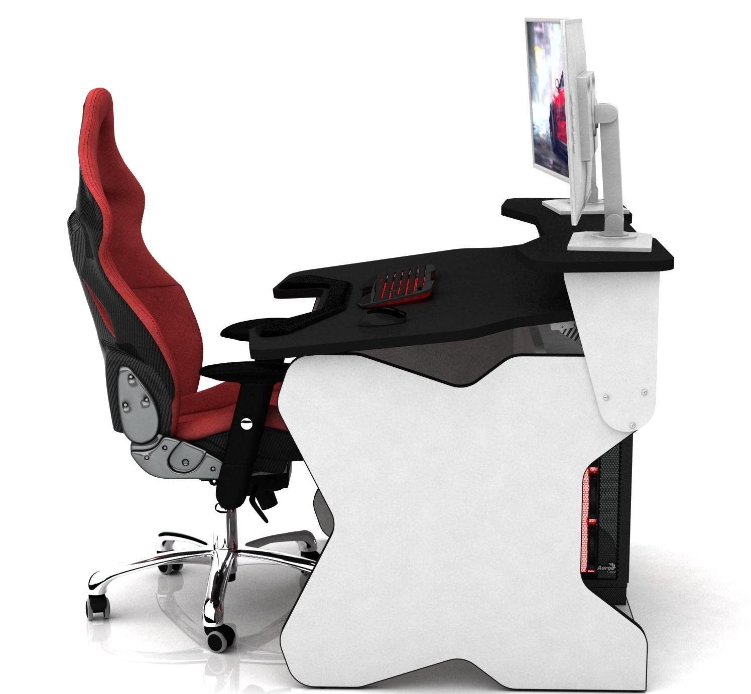 Геймерский стол DX14 CONSTRUCTOR профессиональный трансформированный стол-парта Белый с черным - фото 4 Геймерский стол DX14 CONSTRUCTOR профессиональный трансформированный стол-парта Белый с черным - фото 4