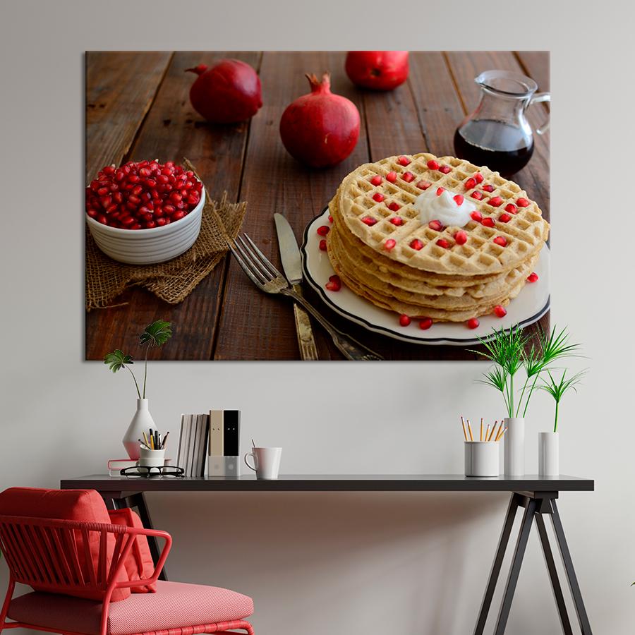Настенний декор Бельгийские вафли с гранатом 51x34 см (A548-1)