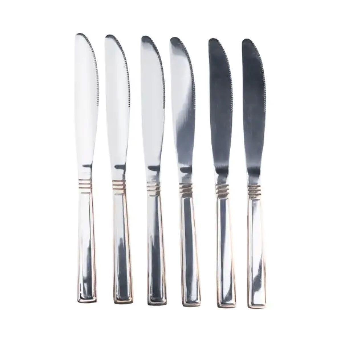 Набор столовых ножей из нержавеющей стали 6 шт. Хром/Золотой (HP700)