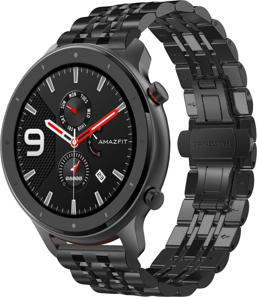 Браслет металевий Spinye для Amazfit GTR 47mm Black (28955-2B)