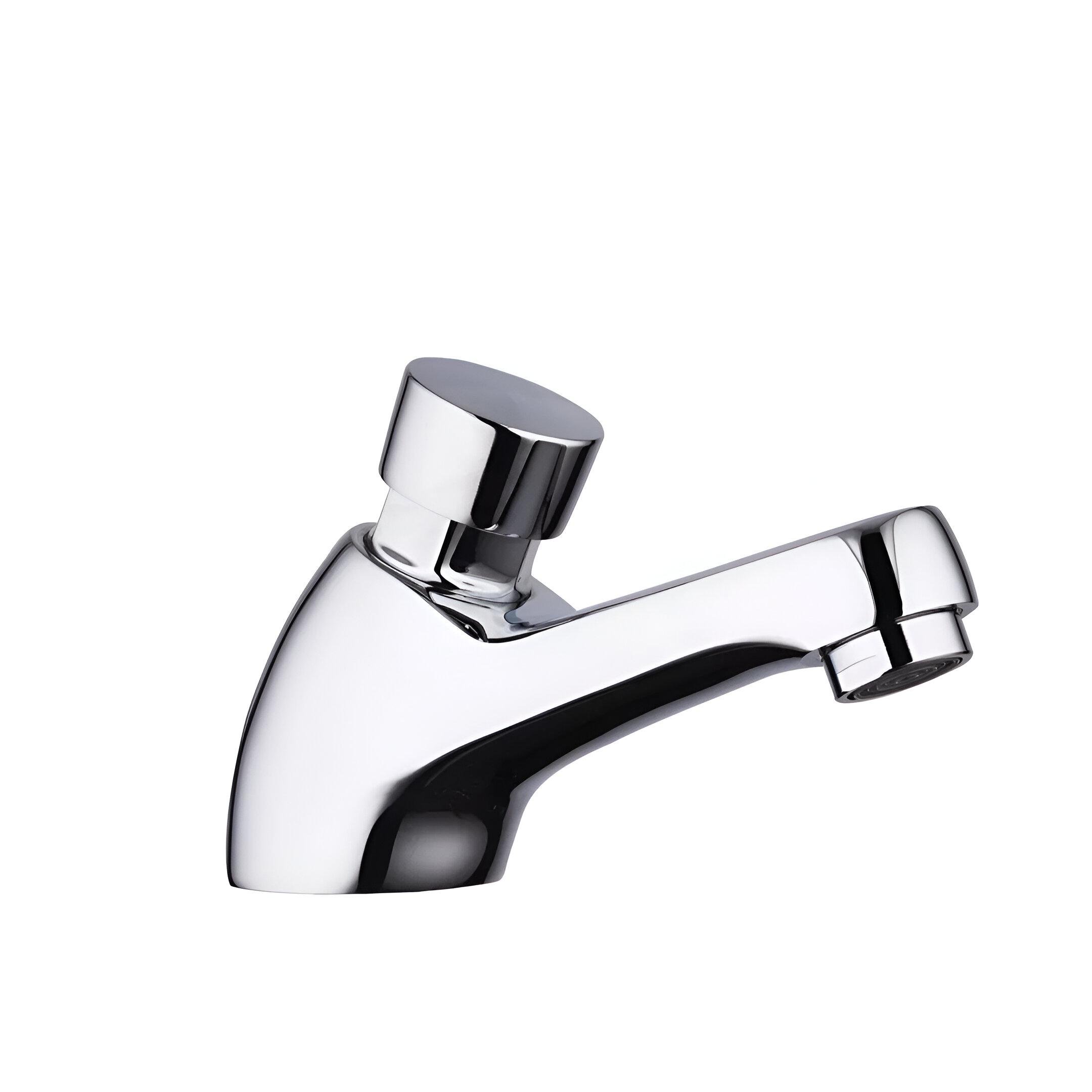 Кран порционный для раковины Frap F520 с задержкой на 7 сек Хром