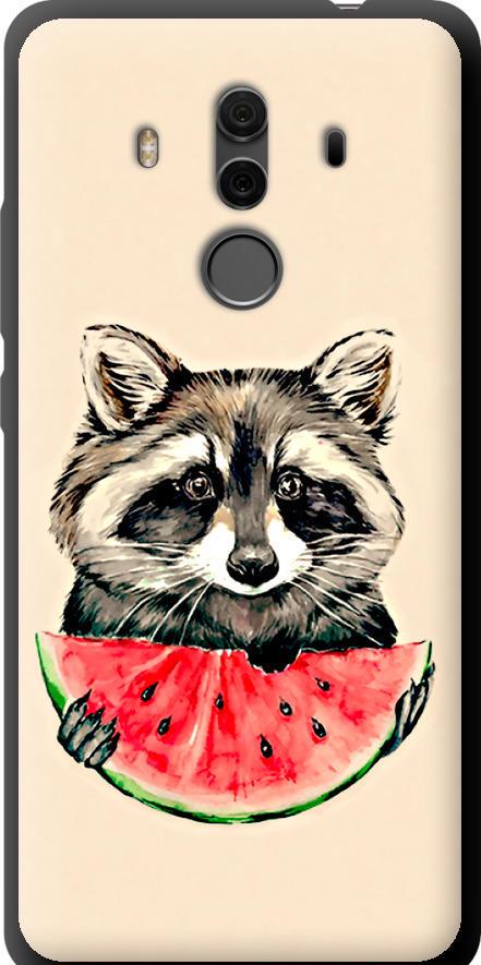 Чехол на Huawei Mate 10 Pro Енотик с арбузом (4605b-1138-42517)