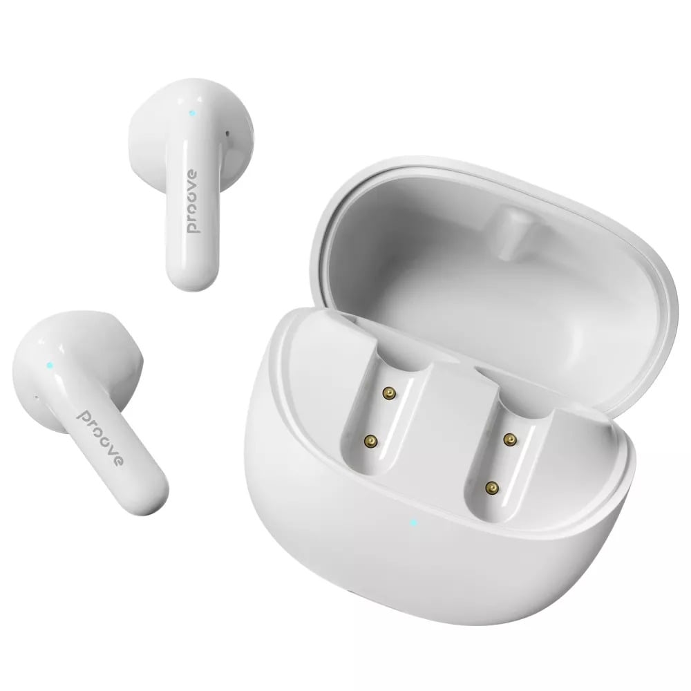 Навушники бездротові Proove Logic TWS Bluetooth 5.4 з кейсом 300 mAh Білий (27316550) - фото 2