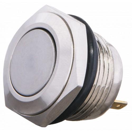 Кнопка металлическая АСКО-УКРЕМ плоская TY16-211P (NO)