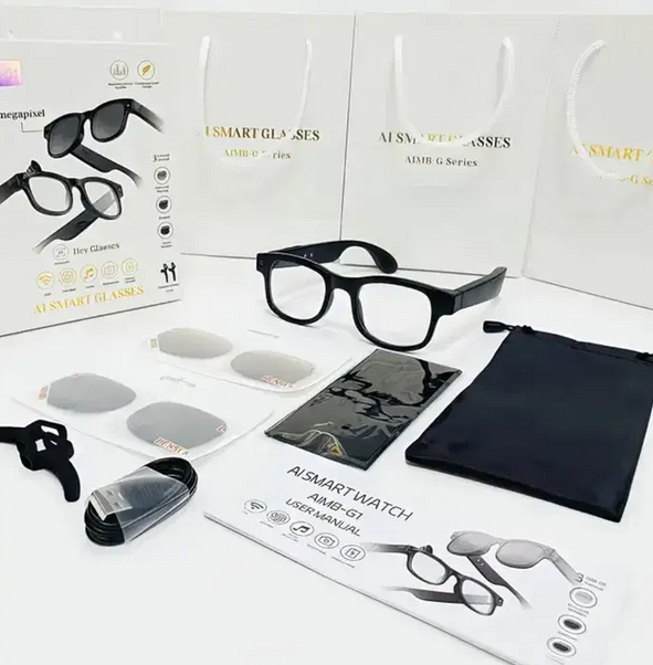 Очки фотохромные с камерой 8MP видеозаписью и встроенным чатом GPT AI Smart Glasses AIMB-G1 (AZ-5079)