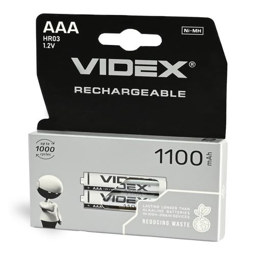 Батарейка акумулятор Videx AAA 1100 mah 2 шт.