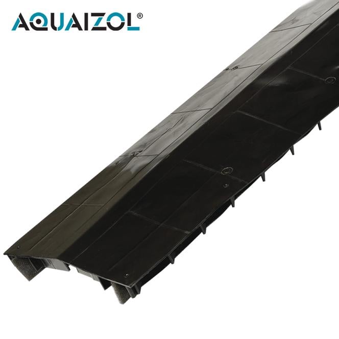 Коньковий аератор Aquaizol 1,22 м.п. для бітумної черепиці 9005 Чорний - фото 2