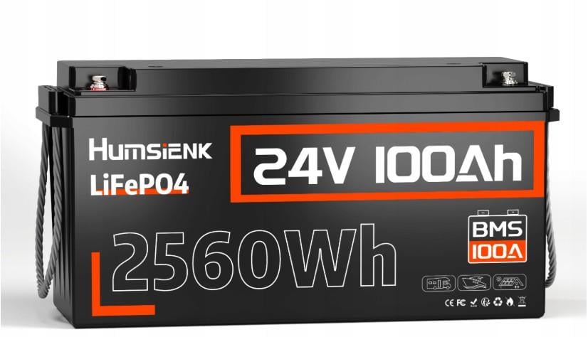 Аккумулятор литий-железо-фосфатный HUMSIENK 24V 100 Ah BMS (HS24V100) Аккумулятор литий-железо-фосфатный HUMSIENK 24V 100 Ah BMS (HS24V100)