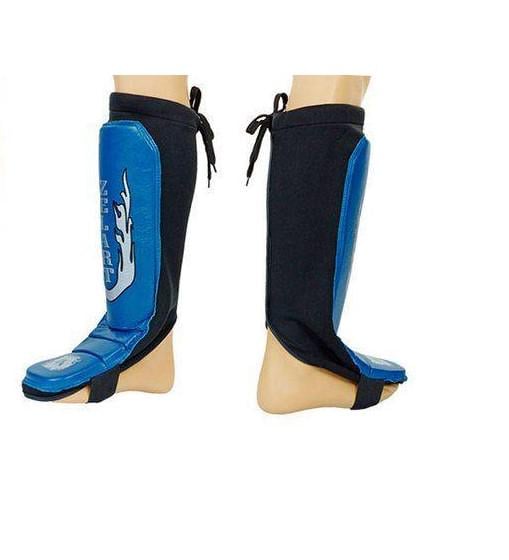 Защита для голени и стопы Zelart Муай Тай ZB-7024 L Синий (37363031)