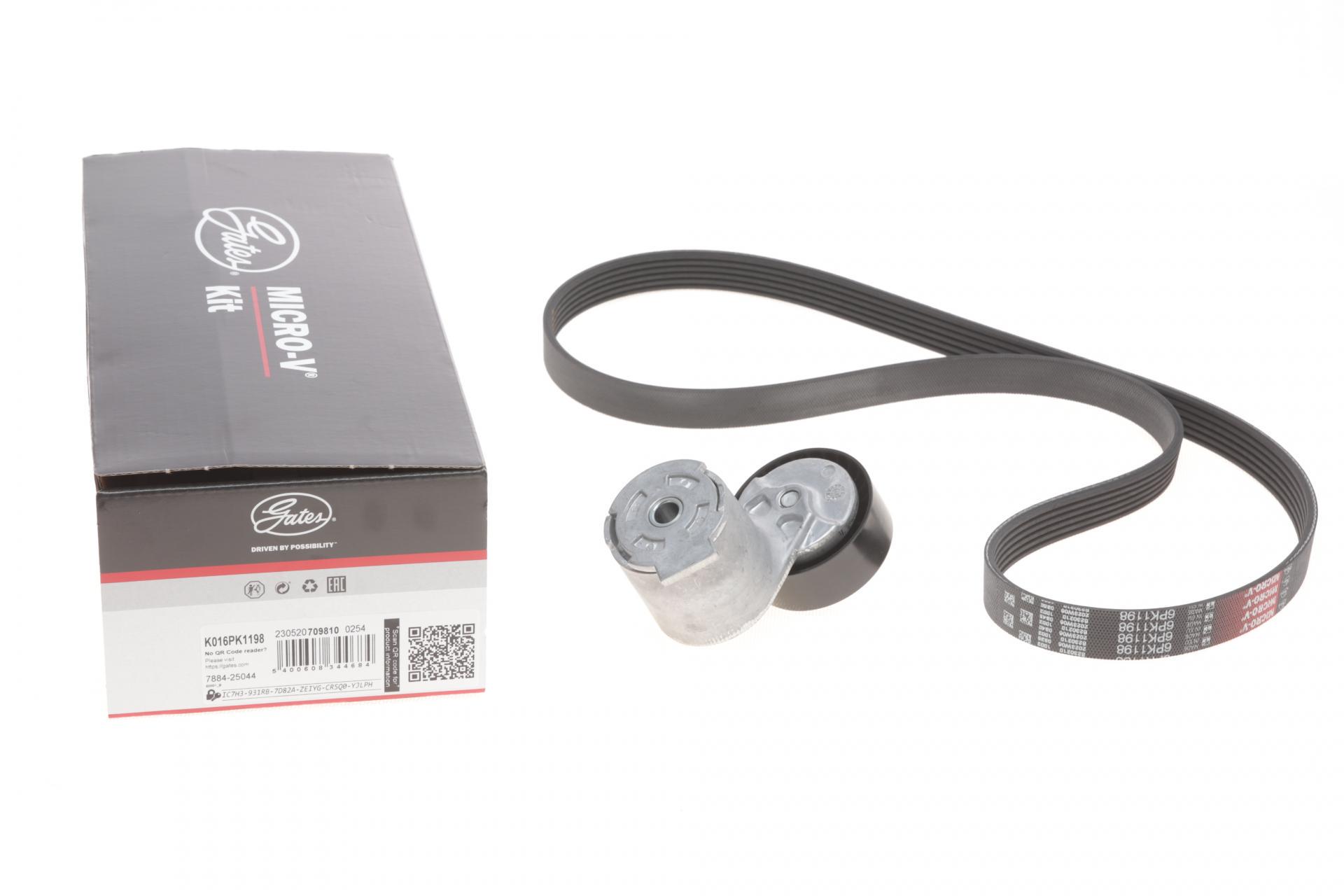 Комплект ремня генератора GATES Renault Clio/Kangoo/Megane/Scenic 1.5dCi 01- 6PK1198 (K016PK1198)