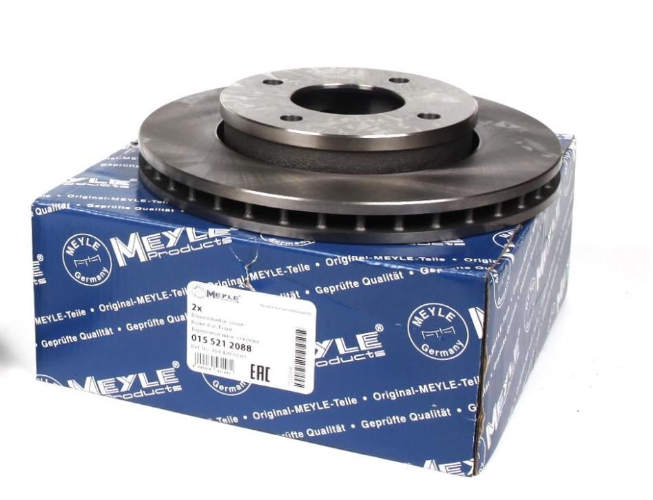 Диск тормозной передний Meyle для Mitsubishi Colt/Smart Forfour 1.1-1,5 CDI 256x24 мм (015 521 2088)