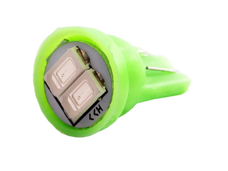 Автолампа светодиодная T10 W5W 12 В SMD5630-2led Зеленый (1079)