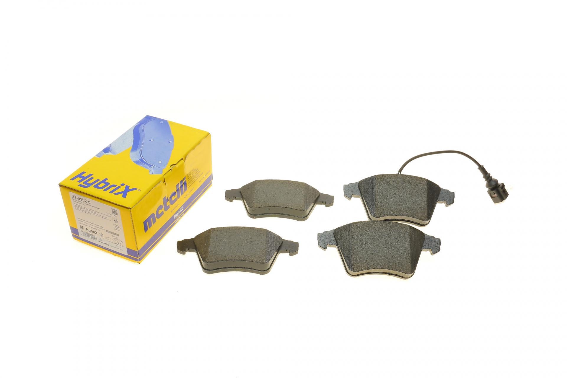 Колодки тормозные передние METELLI 22-0552-0 VW T5/Multivan V 03-15 и датчик
